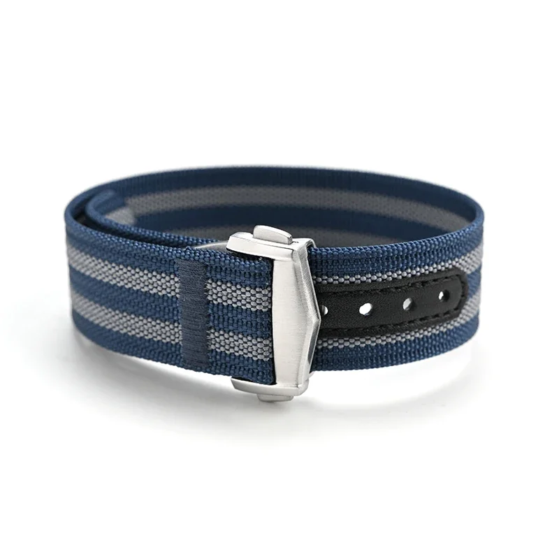 Premium Nylon Watch Strap with Waterproof Folding Buckle - 22mm Wristband Replacement