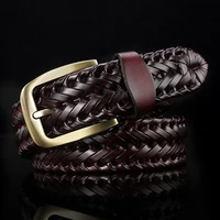 Luxury Men's Pin Buckle Braided Belt High Quality Braid Vintage Belt For Men's Casual Jeans Belt - Image 3