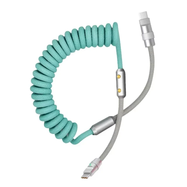 1.8M PD 60W Fast Charging Spring USB C to Type C Cable For 15 Pro Max Samsung Xiaomi Huawei Phone Charger Type-C Cables 9