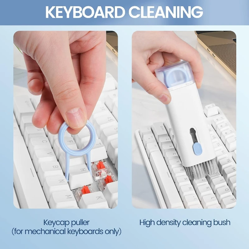 Portable 2oz Streak-Free Screen Cleaner Kit with Brush and Cloth