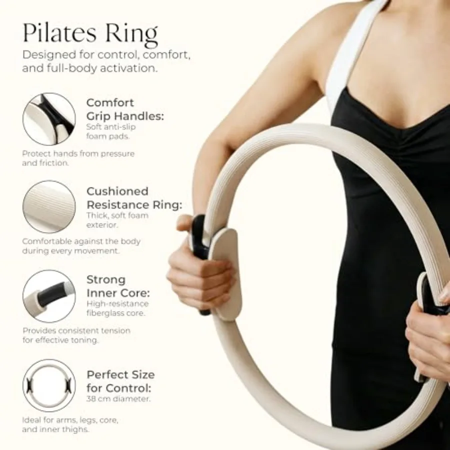 Pilates Essentials Kit For Women With Booty Bands And Pilates Ring_voghion.com