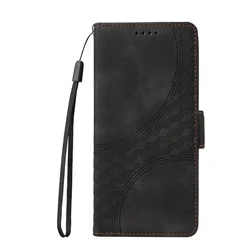 Premium Magnetic Leather Wallet Flip Phone Cover - Protective Case for OPPO A60 4G (Black)