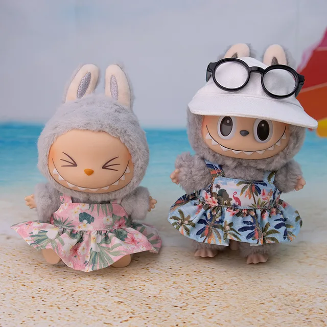 17cm Doll Summer Swimsuit Set - 3 Piece Outfit With Polka Dot Swimsuit, Surfboard & Necklace