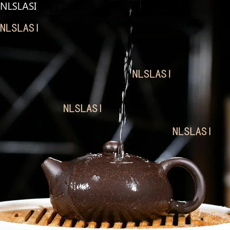 中国宜興ティーポット紫粘土西石ポット手作りユニークな形状ポット