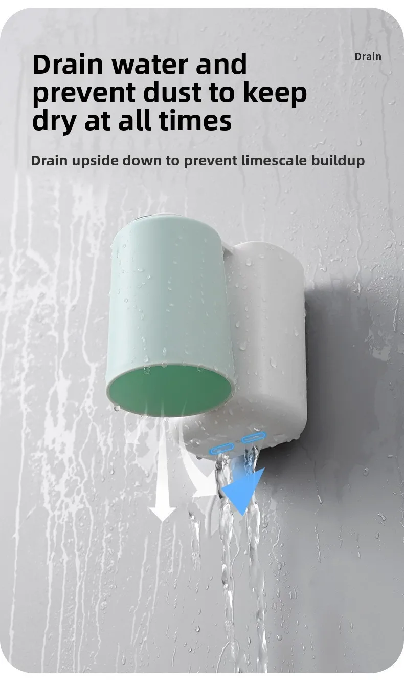 Bicchiere per collutorio magnetico con supporto a parete bagno_voghion.com