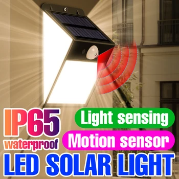 20W LED 태양 램프 야외 정원 조명 PIR 모션 센서 스포트라이트 IP65 방수 야외 태양 벽 빛 LED 가로등