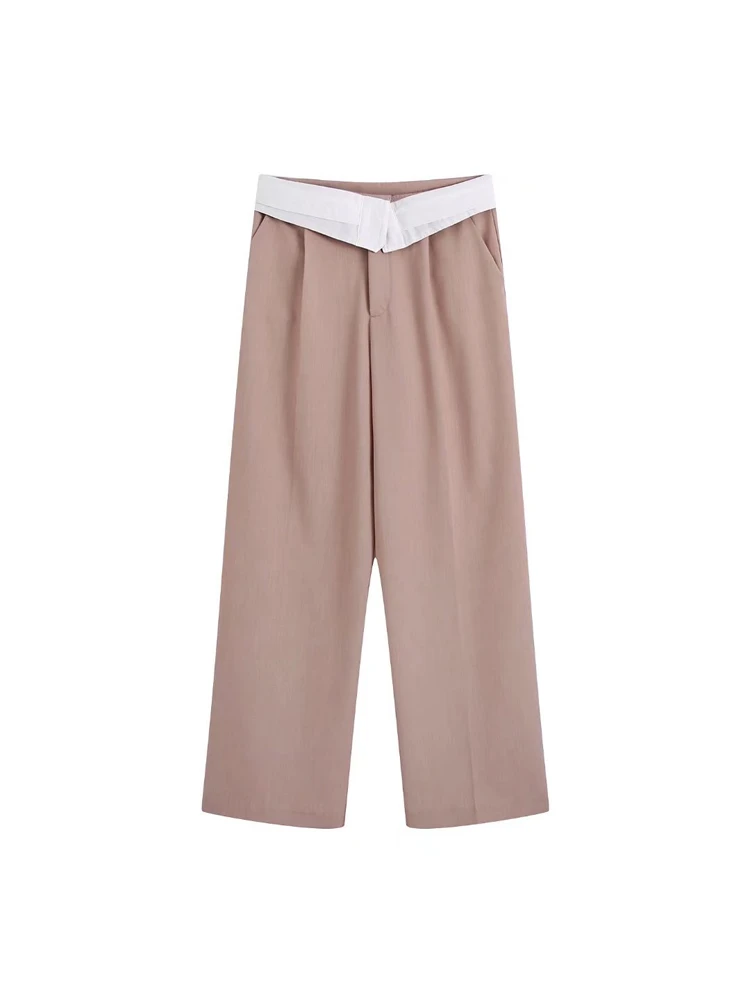 nike capri 2022 Summer Women Fashion Wide Leg Pants Patchwork Zipper Full Length Loose Female Casual Street Pants Trousers sweatpants