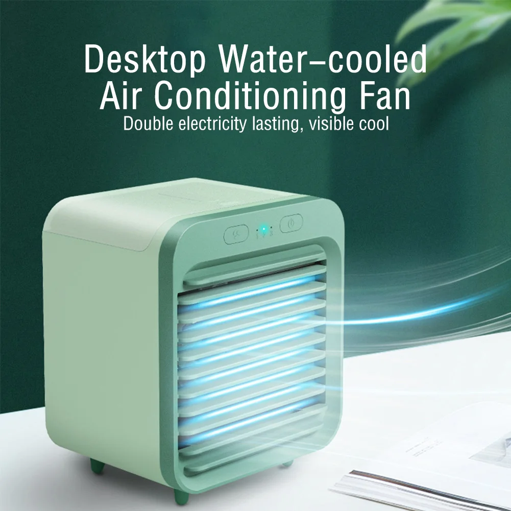 Condicionador de ar Portátil Usb Carregável Mini Ventilador Desktop do Office Engrenagem Novo 2024