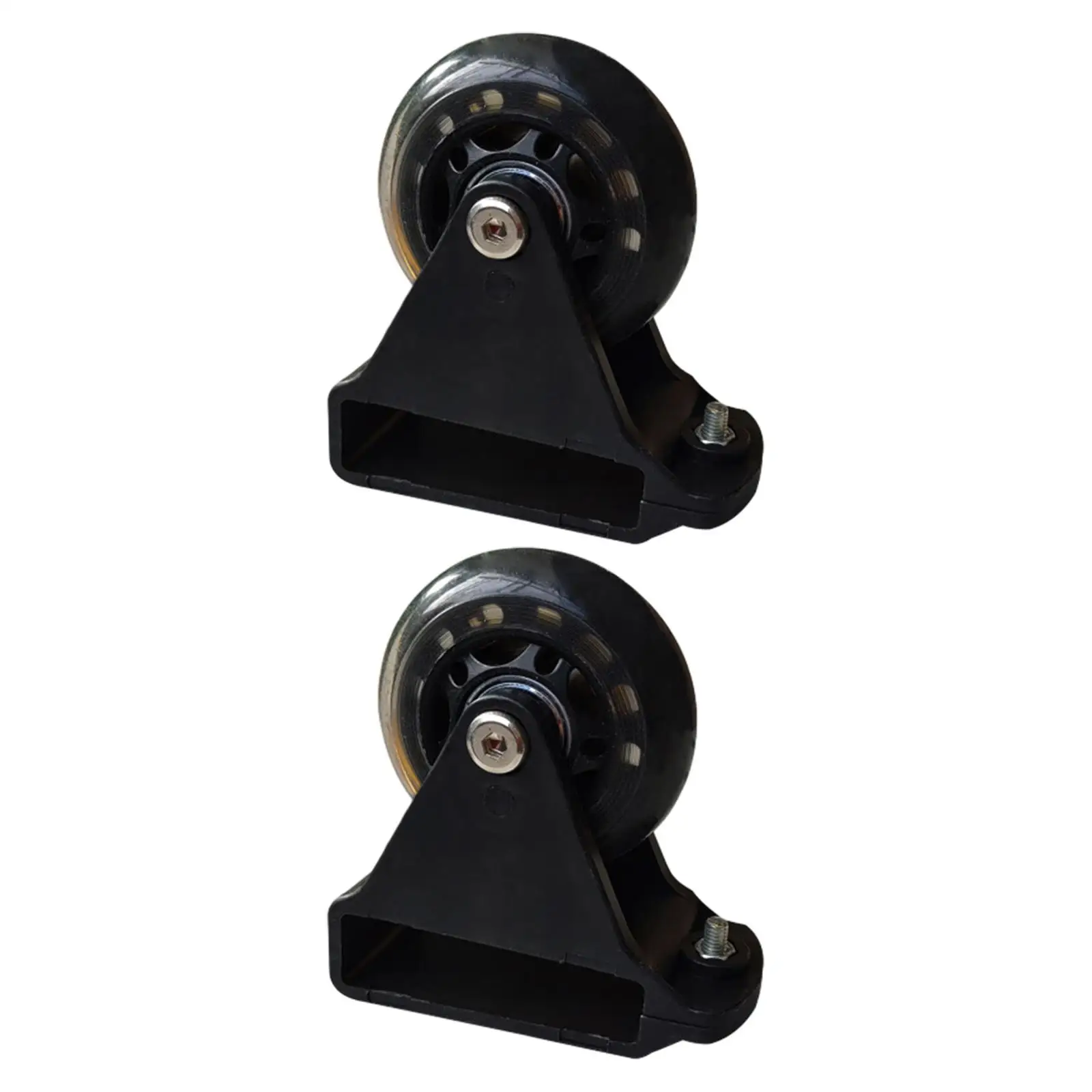 2 Pieces Leveling Casters Black Ladder Caster Extension for Machine Shelves