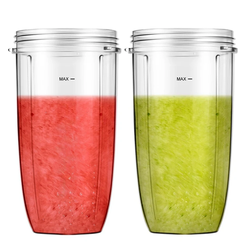 

Сменные чашки для блендера Nutribullet, чашки 32 унции, совместимые с блендерами Nutri Bullet 600 Вт/900 Вт (2 шт. в упаковке)