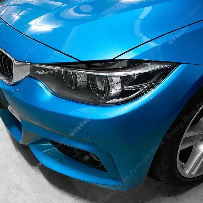ABS Gloss Evil Headlight Eyebrows Eyelid 2Pcs for BMW 4 Series F32 F33 F36 M4 420d 420i 425d 430i 435i 440i 2013- headlight eyebrows eyelid