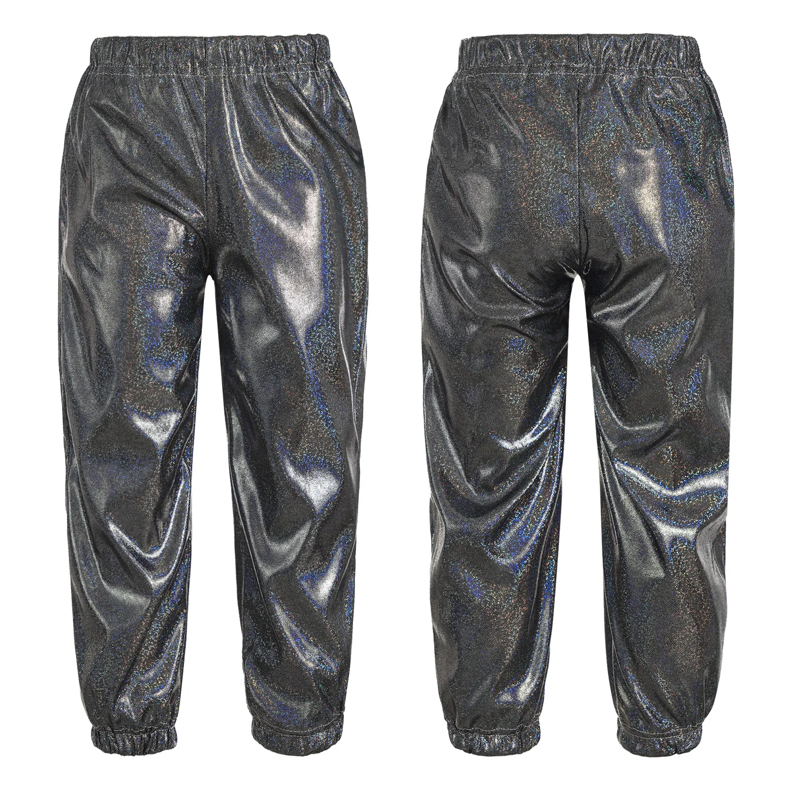 Yeahdor Glanzende broek voor meisjes, lange carhobroek, hiphop-broek Yeahdor Glanzende broek voor meisjes, lange carhobroek, hiphop-broek