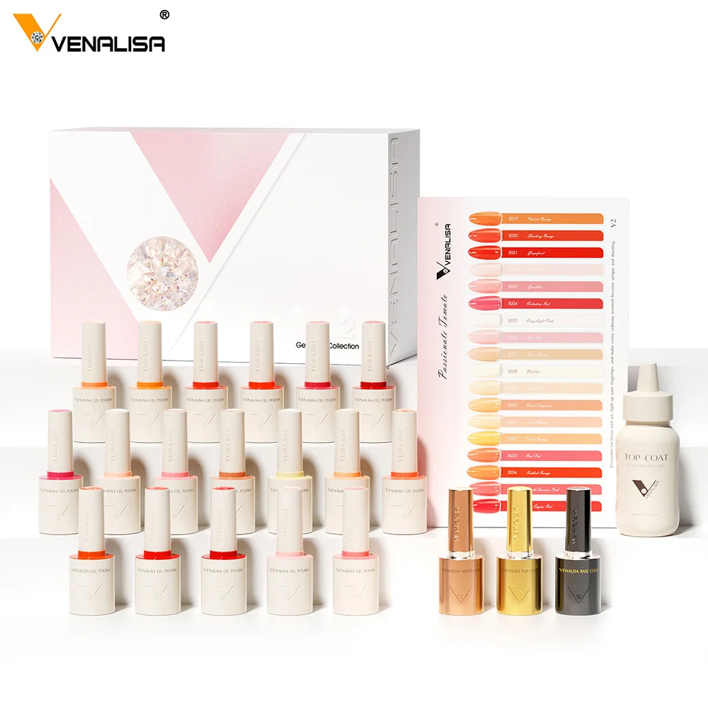 1Set VENALISA VIP Whole Set 10ml HEMA TPO Free Vegan Nail Gel Polish Color Display Gel Varnish Nail Maincure Branded Suitcase 1