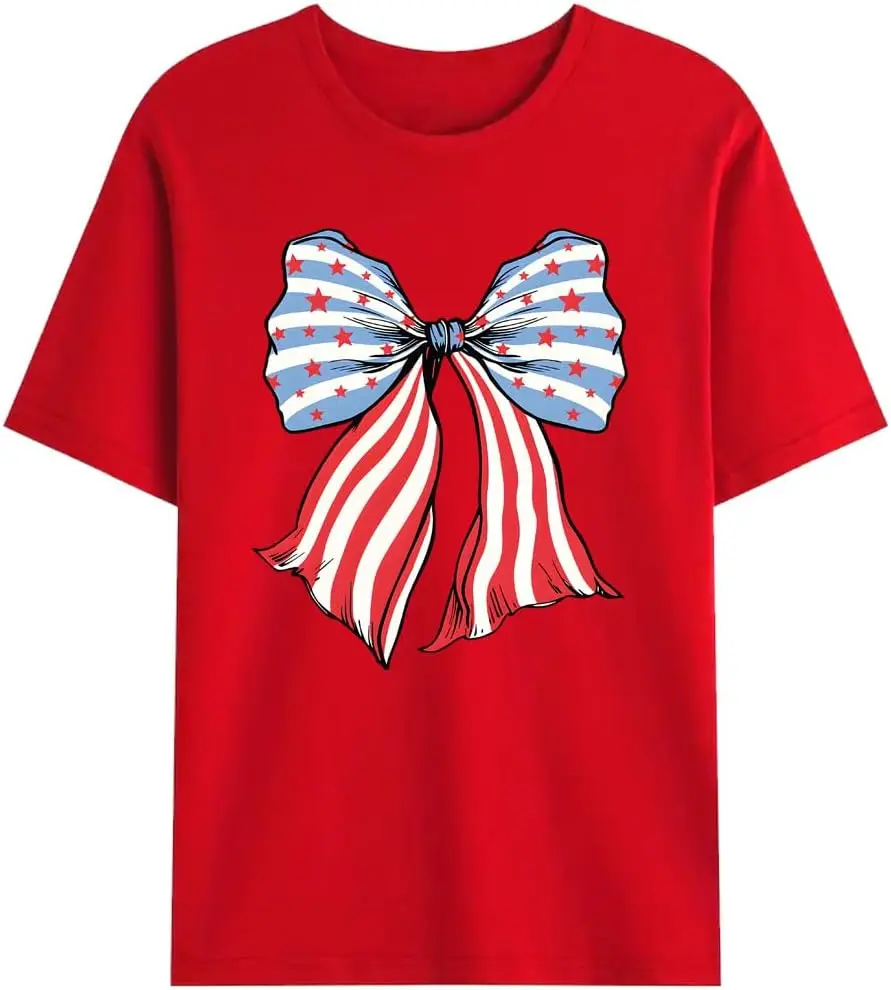 

4th of July T-Shirt, Womens Patriotic Shirts, 4th of July Shirts Women American Flag Shirt