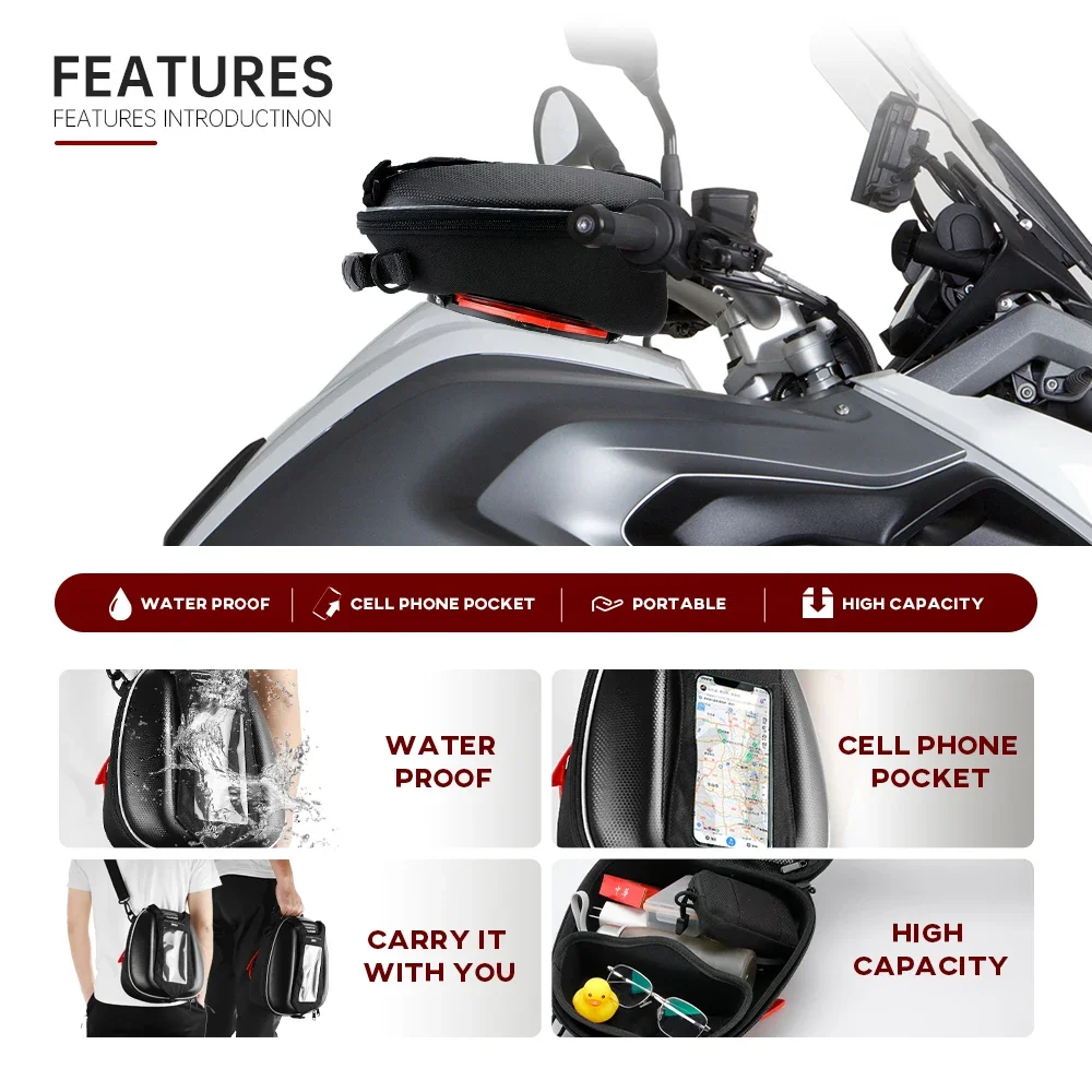 레이싱 탱크 잠금 연료 탱크 가방, 가와사키 닌자 ZX-6R ZX-10R ZX-25R 닌자 250 400 650 Z900 Z650 Z400 Z250 수하물 보관 가방