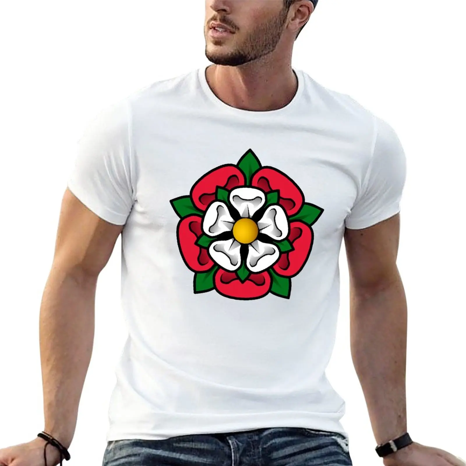 New Tudor Rose T-Shirt Manica Corta Abbigliamento Vintage T-Shirt Grafiche Da Uomo Anime