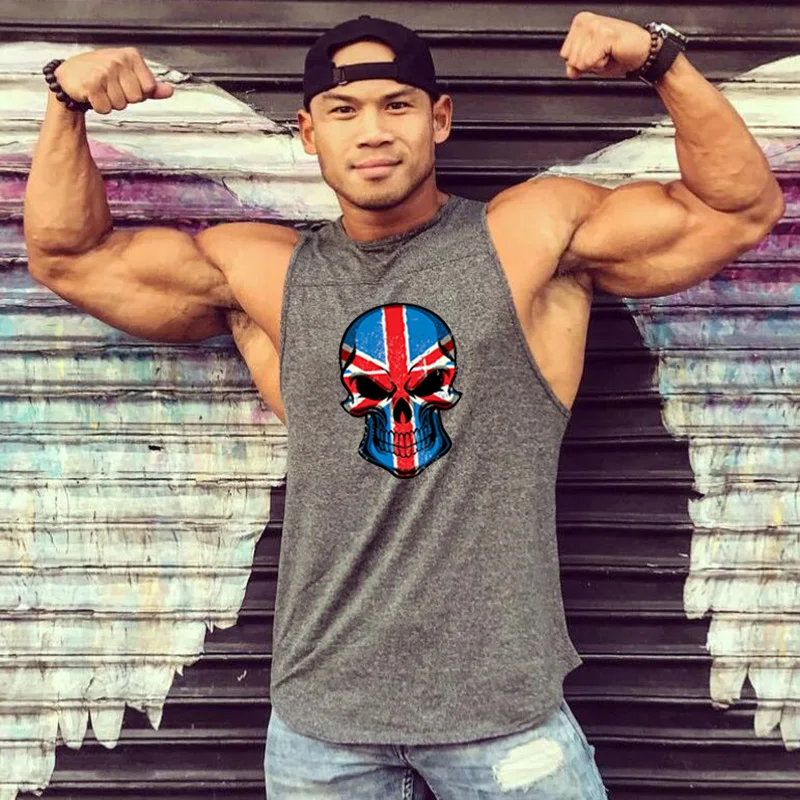 Description Picture 4 of itemGym Fitness Mens Casual Bodybuilding Sleeveless Cotton Loose Tank Tops Summer Cool Moisture Wicking Breathable Splice Clothing