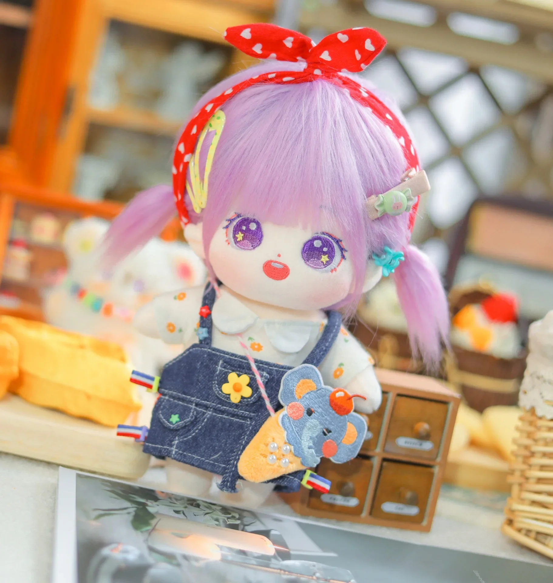 

Кукла Плюшевая, 20 см, с пурпурными волосами