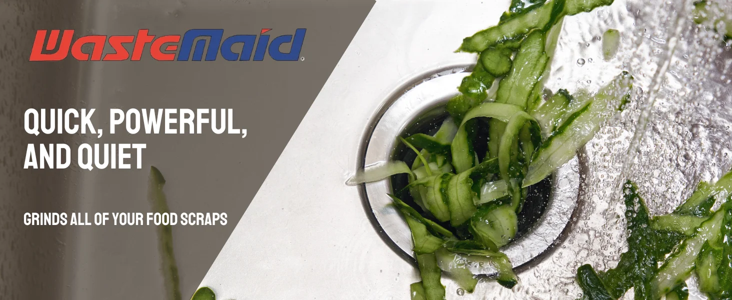 Description Picture 2 of itemMaid 10-US-WM-458-3B Garbage Disposal Anti-Jam Stainless Steel Food Waste Grinding System, 3/4 HP Deluxe, Black