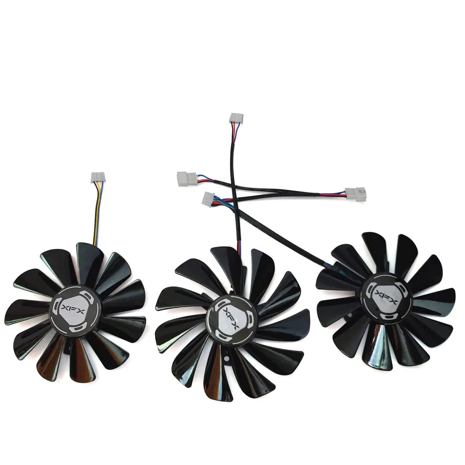 てんぷら　XL NEW 3FAN 95mm 85mm CF1010U12S RX 5700 XT GPU FAN，For XFX RX 5700
