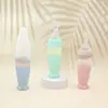 Squeezing Feeding Bottle Silicone Newborn Baby Training Rice Spoon Infant Cereal Food Supplement Feeder Safe Tableware Tools 6