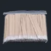 100/300 PCS/Ear Care Clean Wood Handle Pointed Tip Head Cotton Semi Permanent Eyebrow Eyelash Tattoo Thread Beauty Makeup Remove 3