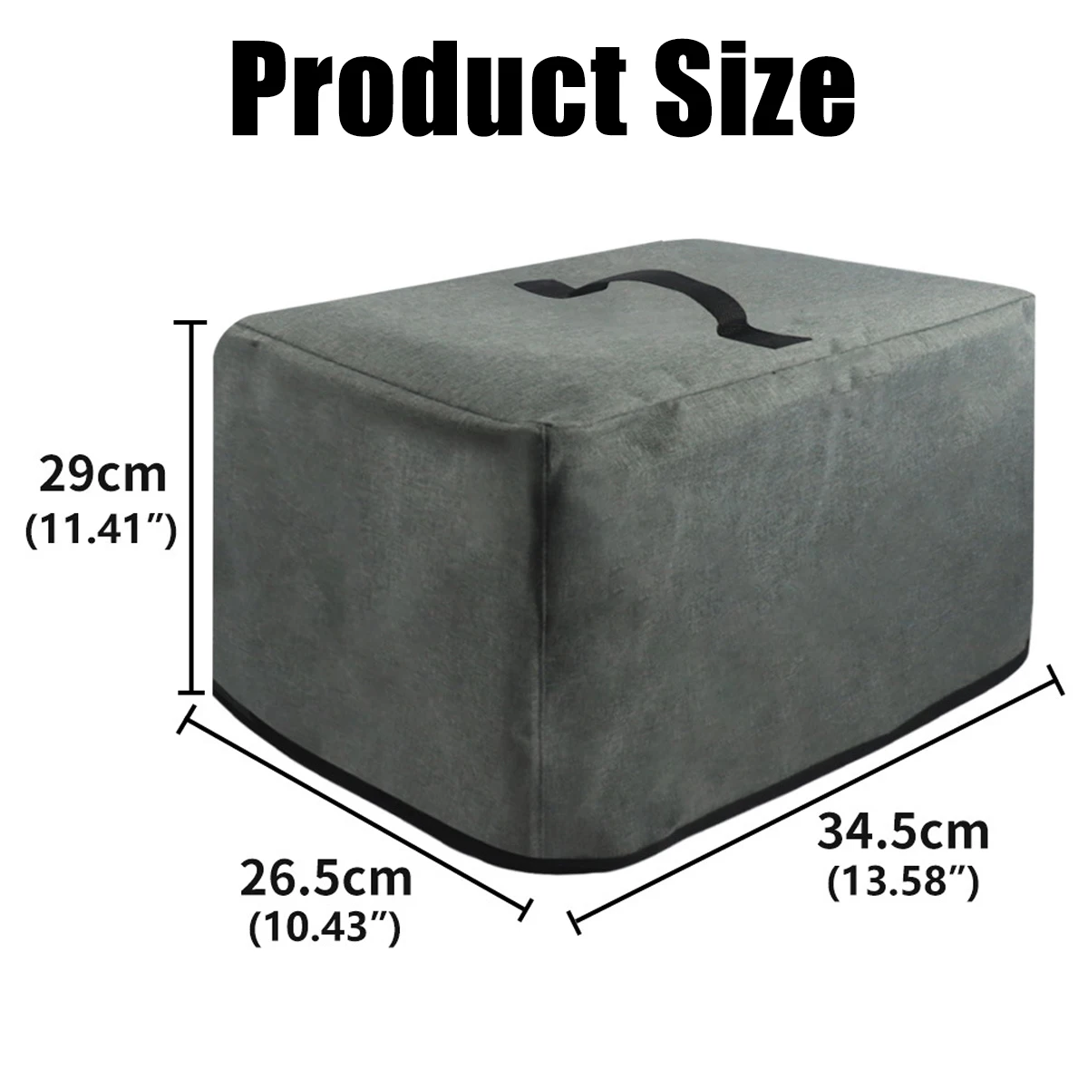 Kitchen Dust Cover Air Fryer Hood Air Fryer Dust Cover Handle Storage Pockets Reusable Waterproof Nylon Small Appliance Washable