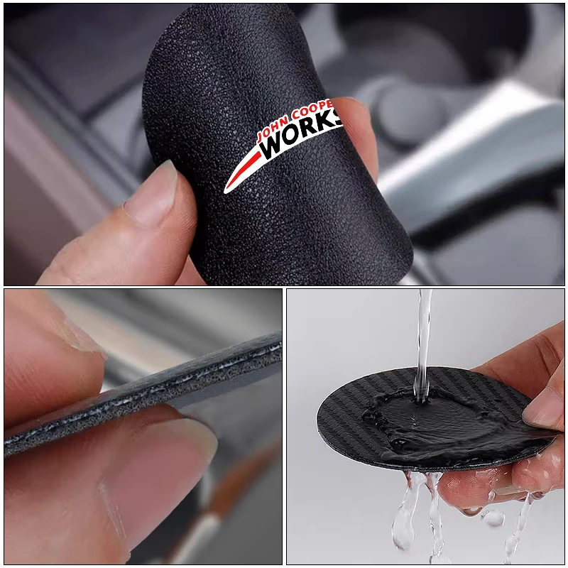 2PCS Car Cup Holder Pads Anti Slip Insert Coasters Pads For MINI WORKS Cooper R56 F50 F55 F56 R50 R53 R55 R57 R58 R59 R60 One JC