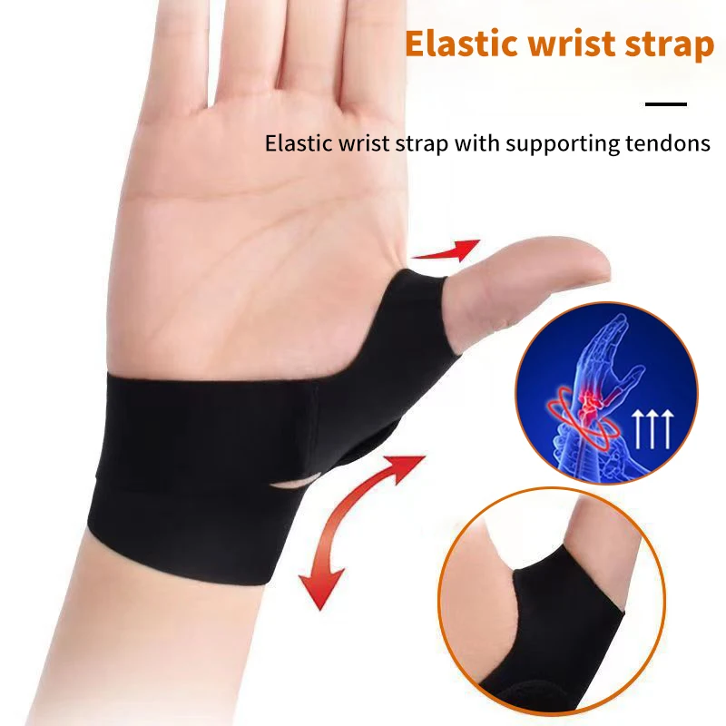 1PC Universal Tendon Sheath Wrist Guard Mouse Mom Hand Thin Thumb Guard Wrist Sprain Thumb Sleeve Badminton Wristband