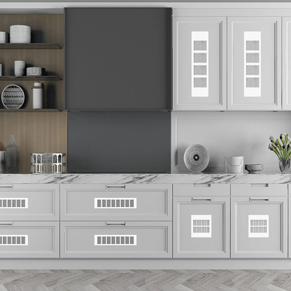 

1Pc 60mm Aluminium Rectangular Cabinet Wardrobe Air Vent Grille Ventilation Cover Plate Grille Vent Perforated Sheet