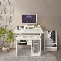 Home Office Computer Desk with Monitor Stand Keyboard Tray,  Study Desk PC Laptop Table , Modern Workstation for Small Spaces 1