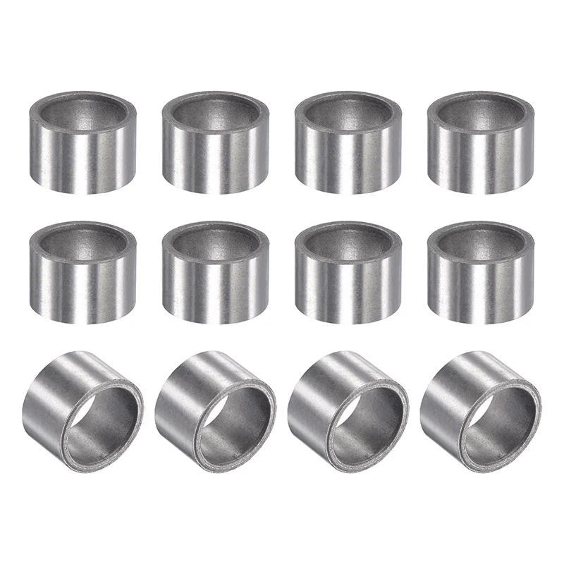 

Uxcell 12pcs Sleeve Bearings 15mm Bore 19mm OD 12mm Length Sintered Iron Self-Lubricating Bushings