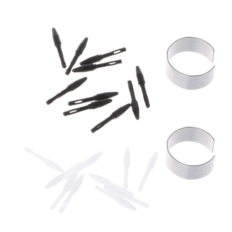 Stylus Pen Replacement Nibs 10PCS Active Tips For Digital Graphics Tablets P68 P80 Black with Removal