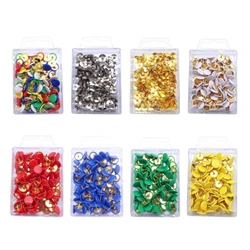 OFBK 100 Pieces Colors Thumbtack Cute Roundness Decorative Push Pins Thumb Tacks for Wall Cork Boards Paper,Bulletin Board