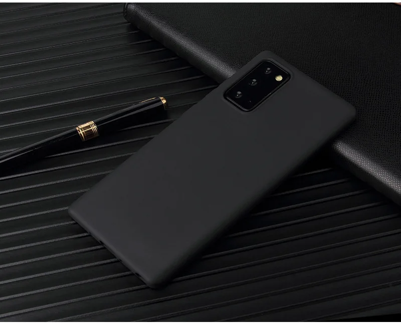 Matte Solid Color Silicone Phone Case Cover