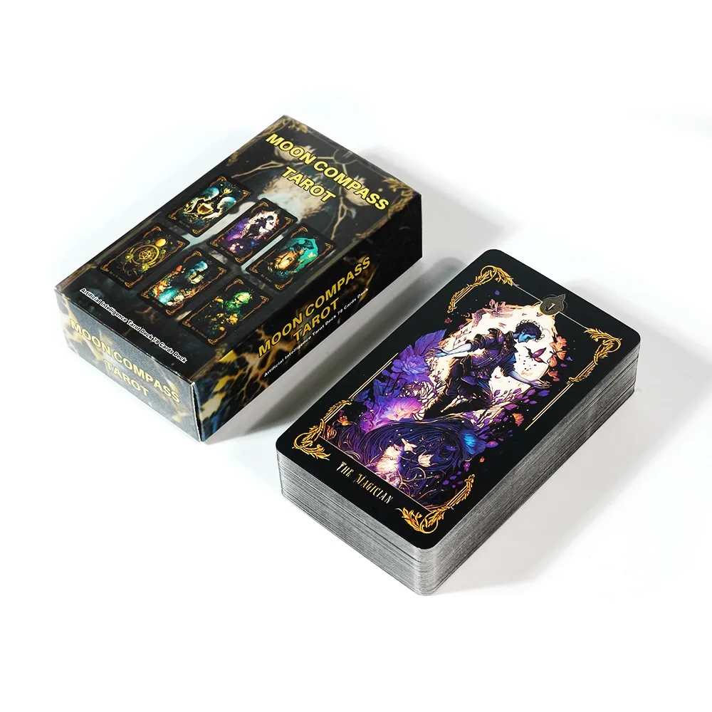 10.3*6 Cm Tarot Card Deck Artificial Intelligence Tarot Moon Compass Tarot 78 Tarot Cards Based on Ride Waite 3