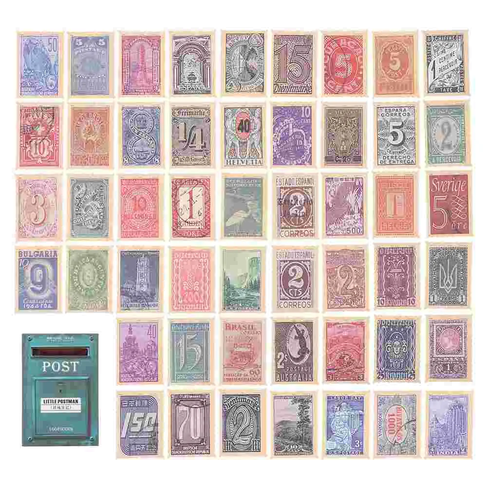 

1 Box Vintage Sticker Scrapbooking Sticker Vintage Scraapbook Decals Writable Sticker for Diary