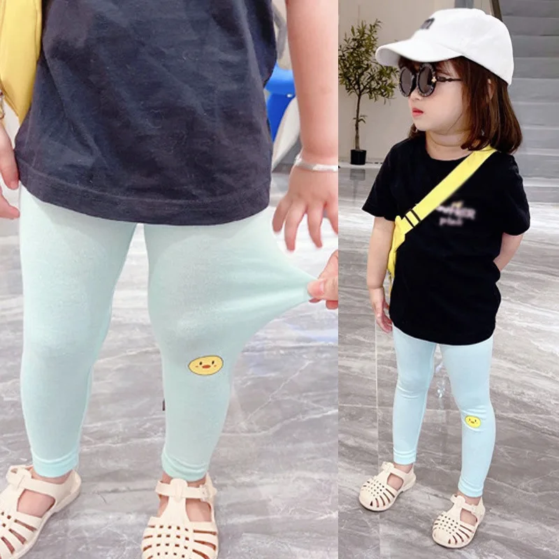 Kids Girl Leggings Cotton Mosquito-proof Pants For Girls Cute Thin