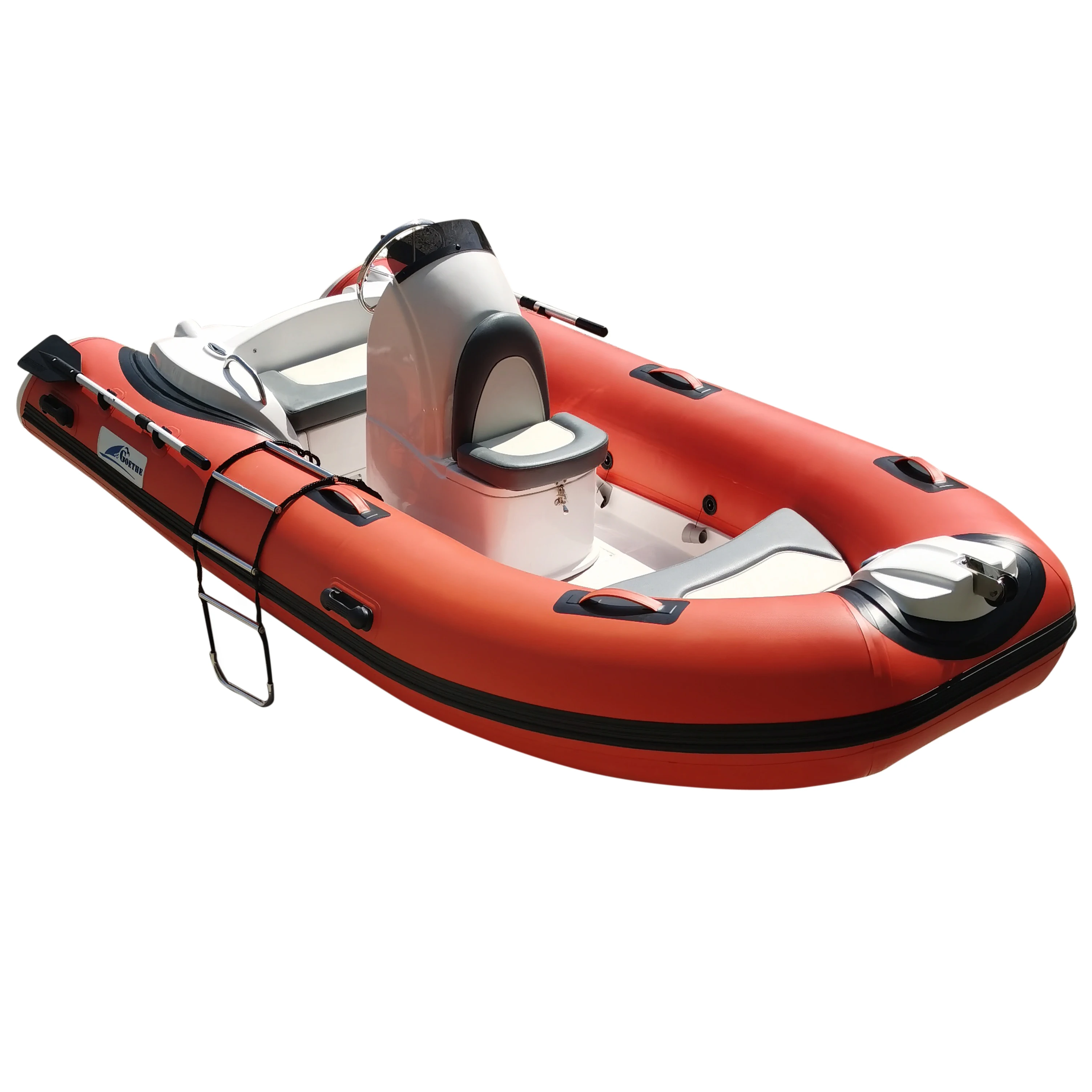 RIB390 5 People Rigid Fiberglass Inflatable Boat Fishing RIB Boat For Sale