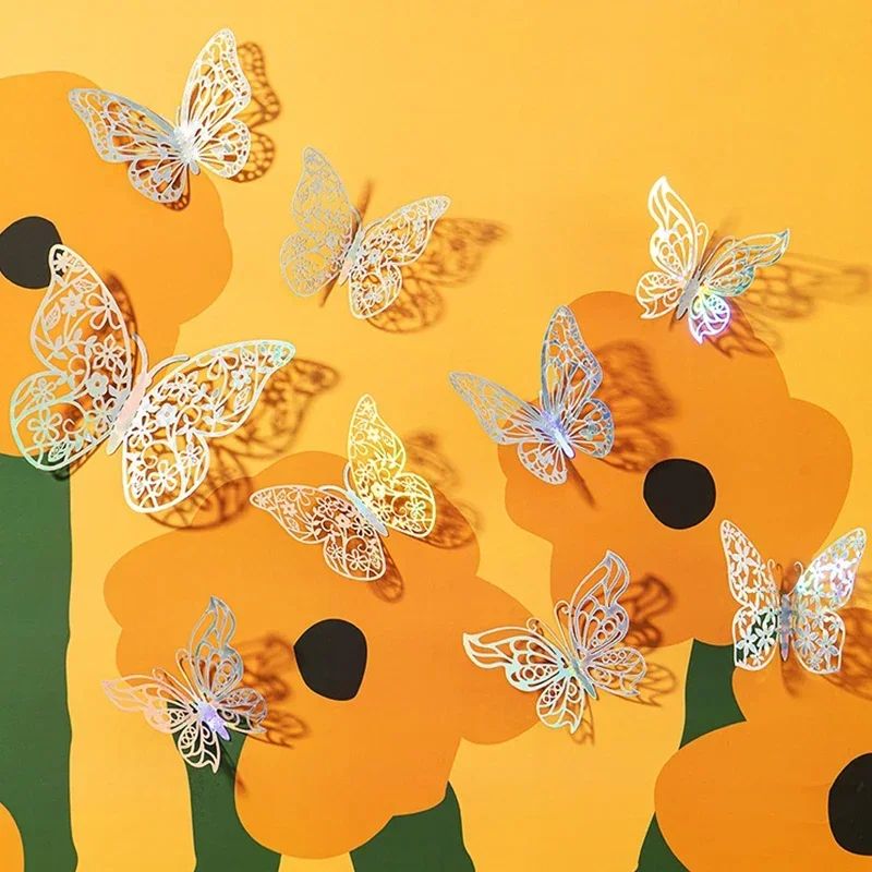 Calcomanías Mariposas Colores Decoraciones De Mariposa 3D - 24 Piezas Rosa Para Pared Con Cinta Doble Cara - Fiestas Y Cumpleaños Decoración Mariposas Pared