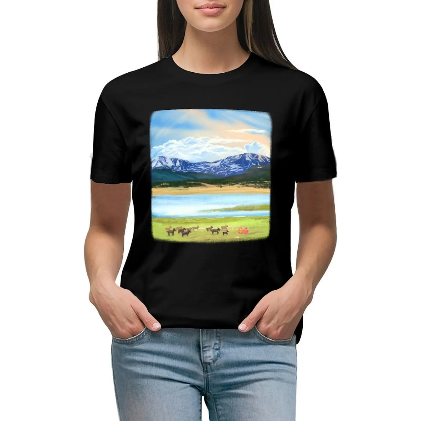 

The herd T-shirt graphics female tops Women clothing