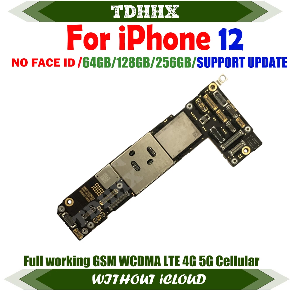 iPhone Motherboard Mainboard With iOS Sytem For iPhone 12 Pro Support Update Clean iCloud Plate Fully Tested