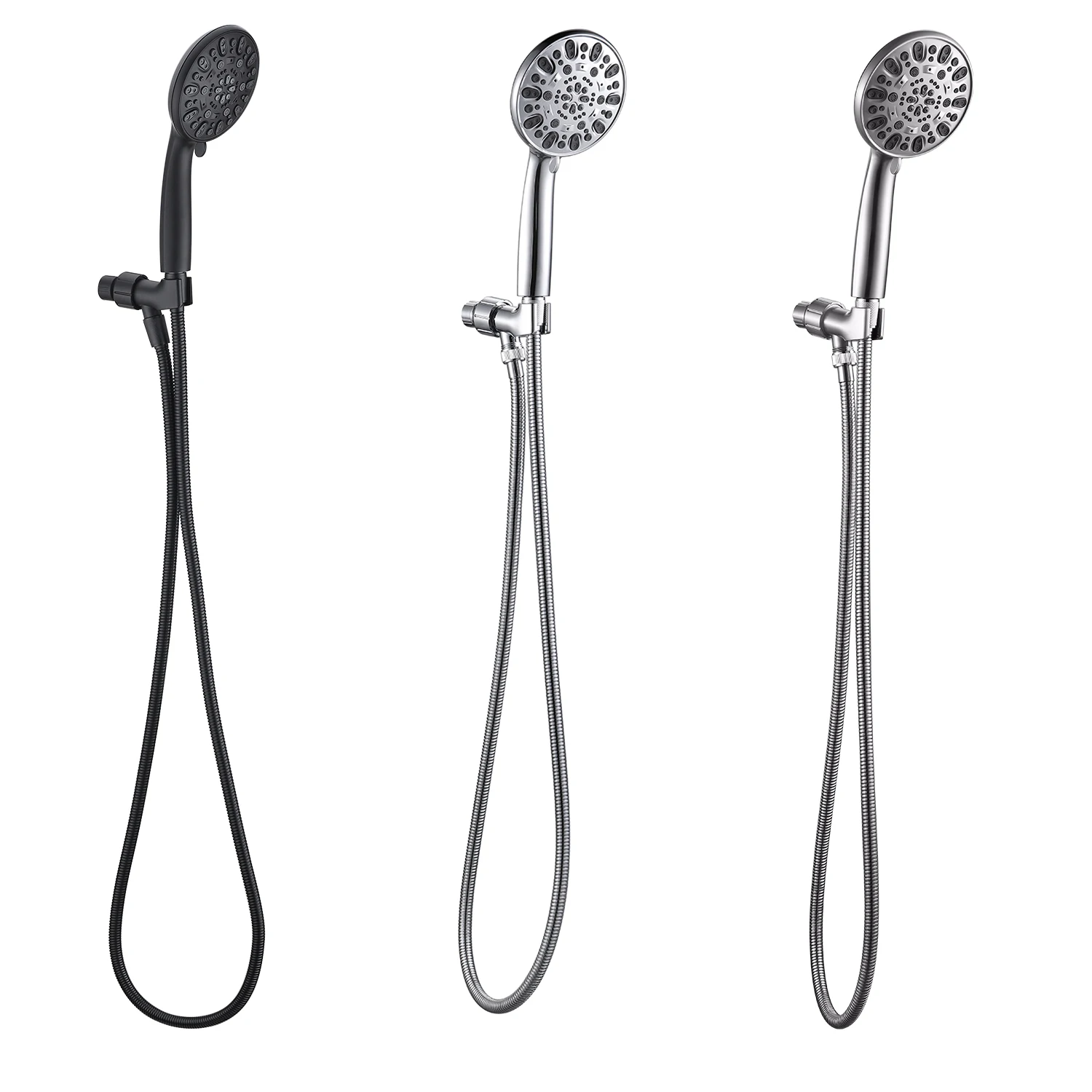 High Pressure 7 Function Adjustable Bathroom Shower Head Set With Hose