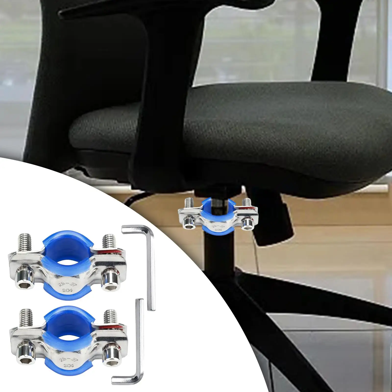 2 Pieces Fix Sinking Office Chair with Allen Wrench Adjustable Chair Height with Pad Support Office Saver for Stop Sinking