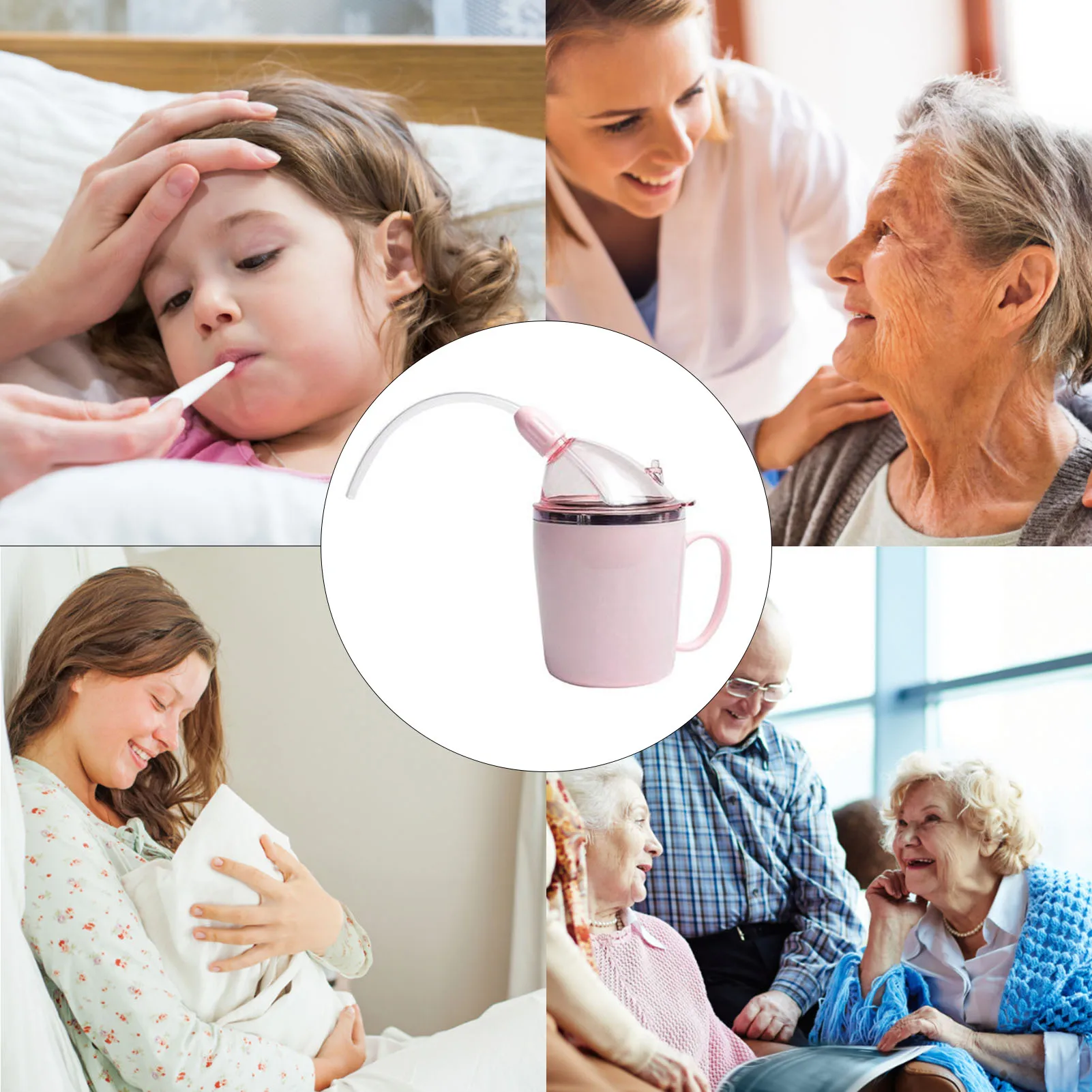 

Соломенный термос, чашка для кормления, устойчивая к протечкам чашка для взрослых Sippy, герметичная чашка Sippy для пожилых людей и взрослых