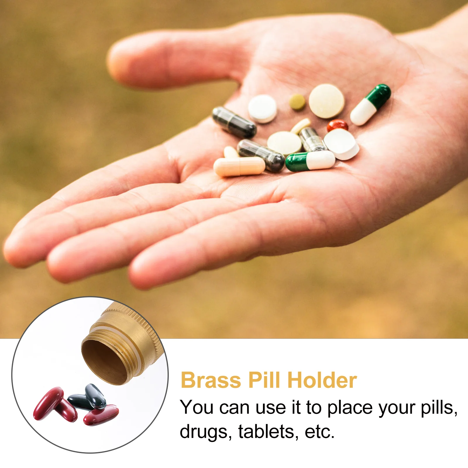 

1Pc Outdoor Portable Organizer Pillbox Waterproof Medicine Canister