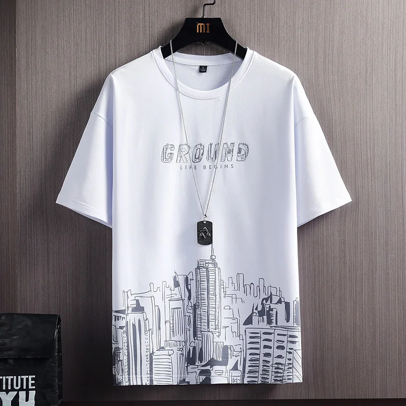 

New Short sleeved T-shirt, casual sports, men and women, snowy mountains, city letters, and other patterns 3D printed trend top