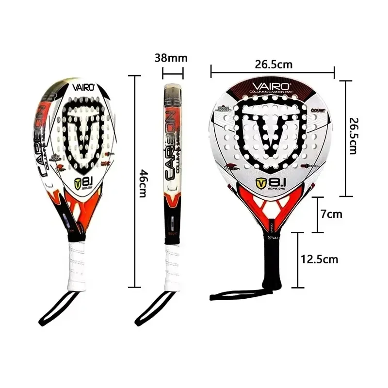 Professional Padel Tennis Racket Soft Face Carbon Fiber Lightweight Fashionable EVA Sports Equipment padel racket tennis racket
