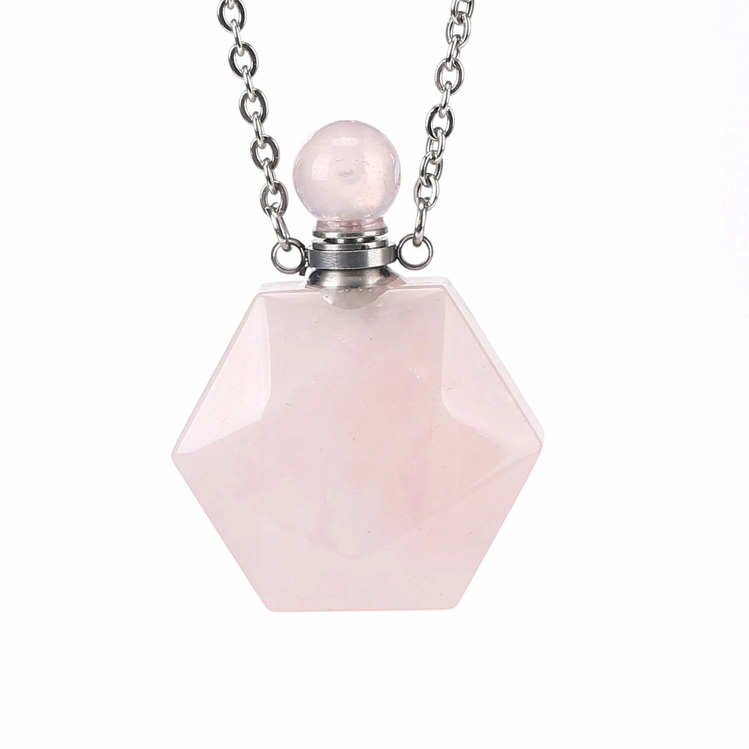 Natural Crystal Hexagonal Perfume Bottle Pendant Fashion Personality Party Pendant Use Pendant Anytime Anywhere