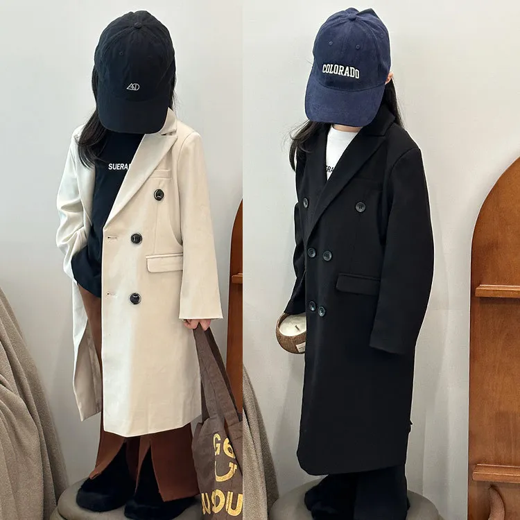 Cappotto Lungo Per Bambini 2023 Autunno Nuovo Stile Coreano Trench Per Ragazze Bambini Ragazza Autunno Trench Cappotti Di Moda Belli